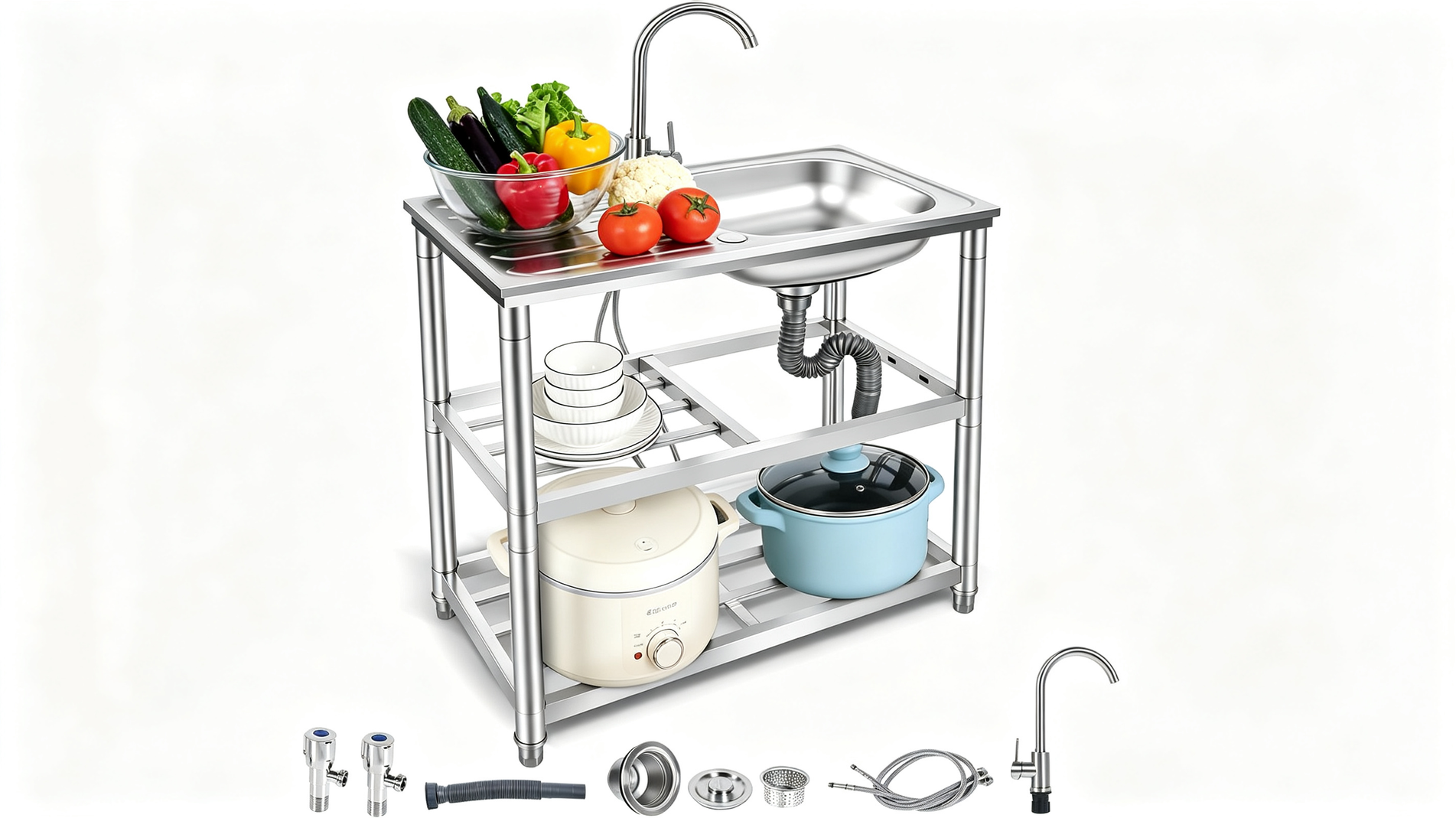 This Portable Stainless Steel Sink Fixed My Outdoor/Garage Cleanup Headaches