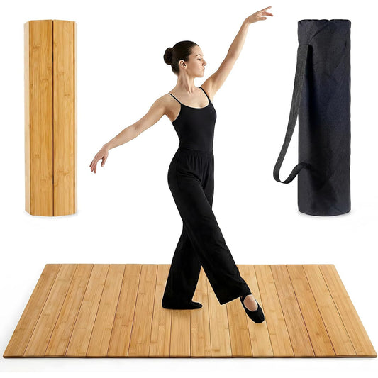 Maeklon Tap Dance Floor 47.4"x38.6", Portable Dance Practice Mat with Storage Bag | Non-slip Bottom Portable Dance Floor for Tap, Ballet and Flamenco Practice at Home, Studio or Stage, Easy to Move and Store