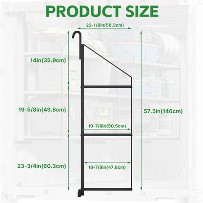 Maeklon 4 Pcs Shipping Container Shelving Bracket, 3 Tier Heavy Duty Shipping Container Shelf Brackets, High Capacity Containers Storage Shelves for Containers, Warehouse, Garage