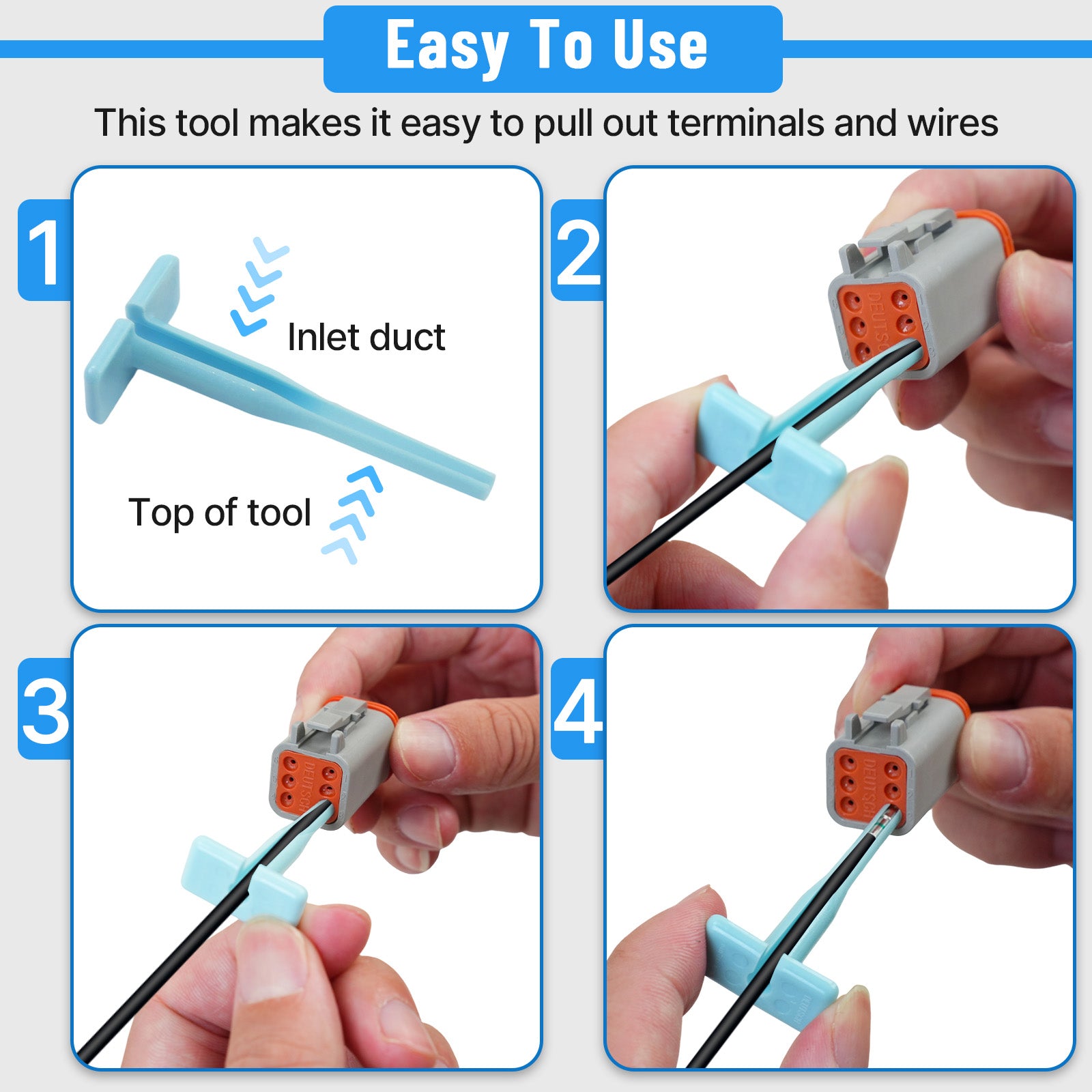 Maeklon 660Pcs Deutsch Connector Kit with Crimping Tools, Waterproof rating IP68 Deutsch Crimp Tool with 2/3/4/6/8/12 Pin DT Connectors, Size 14-20AWG Deutsch Pin Removal Tool