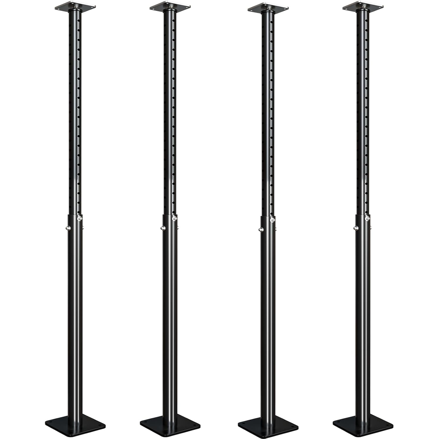 Maeklon 4 Pack Adjustable Floor Jacks Post, House Floor Leveling Lift, 55"-98" Bracket Height Range, Basement Support Pole Jacks, Floor Jack for House Lifting -18000 lbs Max Load Capacity