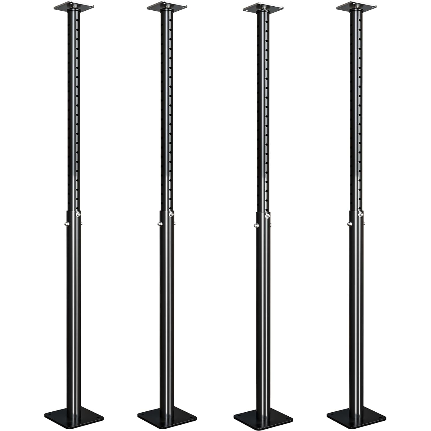 Maeklon 4 Pack Adjustable Floor Jacks Post, House Floor Leveling Lift, 55"-98" Bracket Height Range, Basement Support Pole Jacks, Floor Jack for House Lifting -18000 lbs Max Load Capacity