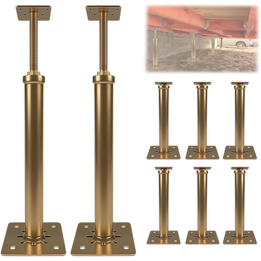 Maeklon 8 PCS House Floor Jacks for Leveling, 11.6" - 16" Height Range, Screw Jacks for Home Leveling, Jack Posts for Basement, 4 ton Min and Max Height Capacity, Galvanized