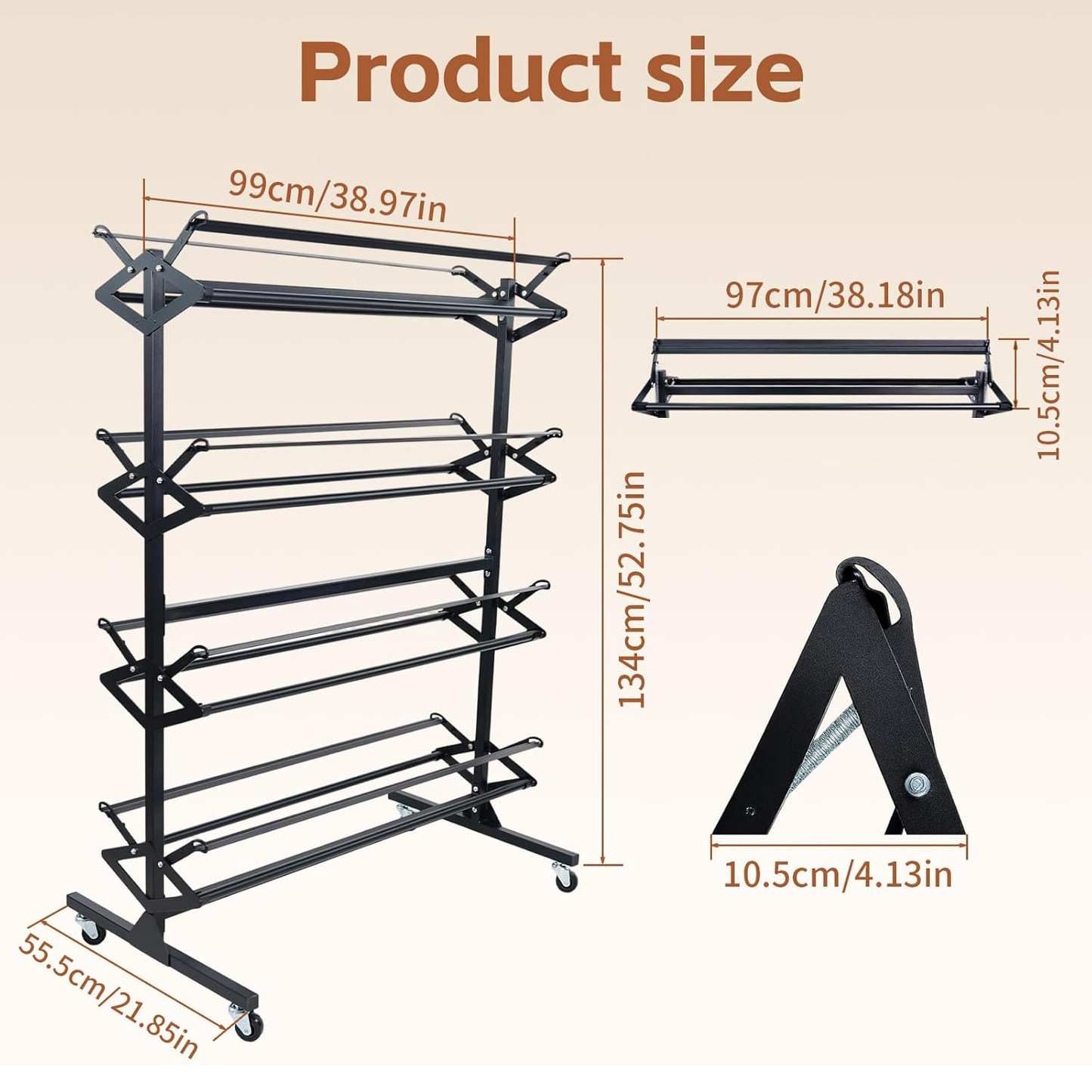 Maeklon Paper Roll Dispenser Holder, Dispenser Rack and Cutter for Up to 8 Roll 36 Inch Wide Rolls, Mobile Rolling Organizer, Ideal for Butcher, Craft, ArtGift Paper