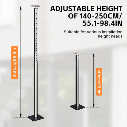 Maeklon 4 Pack Adjustable Floor Jacks Post, House Floor Leveling Lift, 55"-98" Bracket Height Range, Basement Support Pole Jacks, Floor Jack for House Lifting -18000 lbs Max Load Capacity