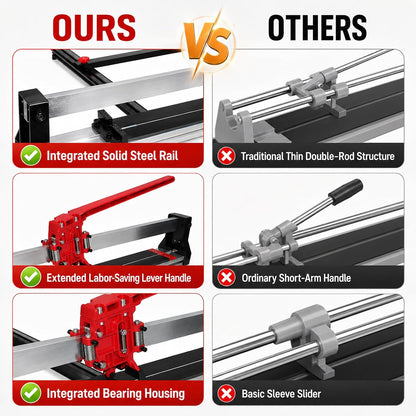 Manual Tile Cutter 48 Inch with Laser Guide and Aluminum Alloy Frame | For Porcelain, Ceramic and Stone, 0.23-0.67 in Thick, with Tungsten Carbide Wheel and Double-Layer Aluminum Plate