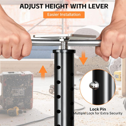 Maeklon 4 Pack Adjustable Floor Jacks Post, House Floor Leveling Lift, 55"-98" Bracket Height Range, Basement Support Pole Jacks, Floor Jack for House Lifting -18000 lbs Max Load Capacity