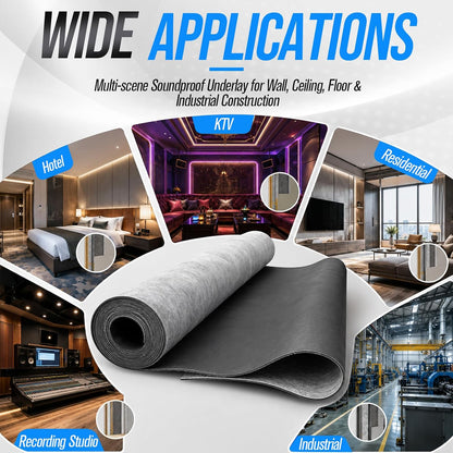 Maeklon 4 Ft x 20 Ft Mass Loaded Vinyl, 1/8 Inch Thick 1Lb/Ft2 Sound Barrier | 80 Sq Ft MLV Noise Barrier Material for Walls, Floors, Ceilings, Studios, Offices and Home Improvement Projects