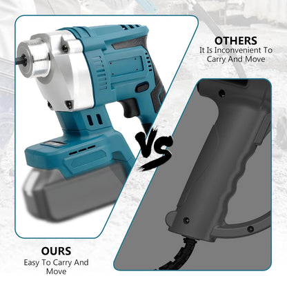 Maeklon Handheld Concrete Vibrating Tool Compatible with Makita 18V Battery, 600W Mix Concrete Tool with 3.8Ft Rod, 6000RPM Portable Vibrarator Remove Bubble, Only Tool