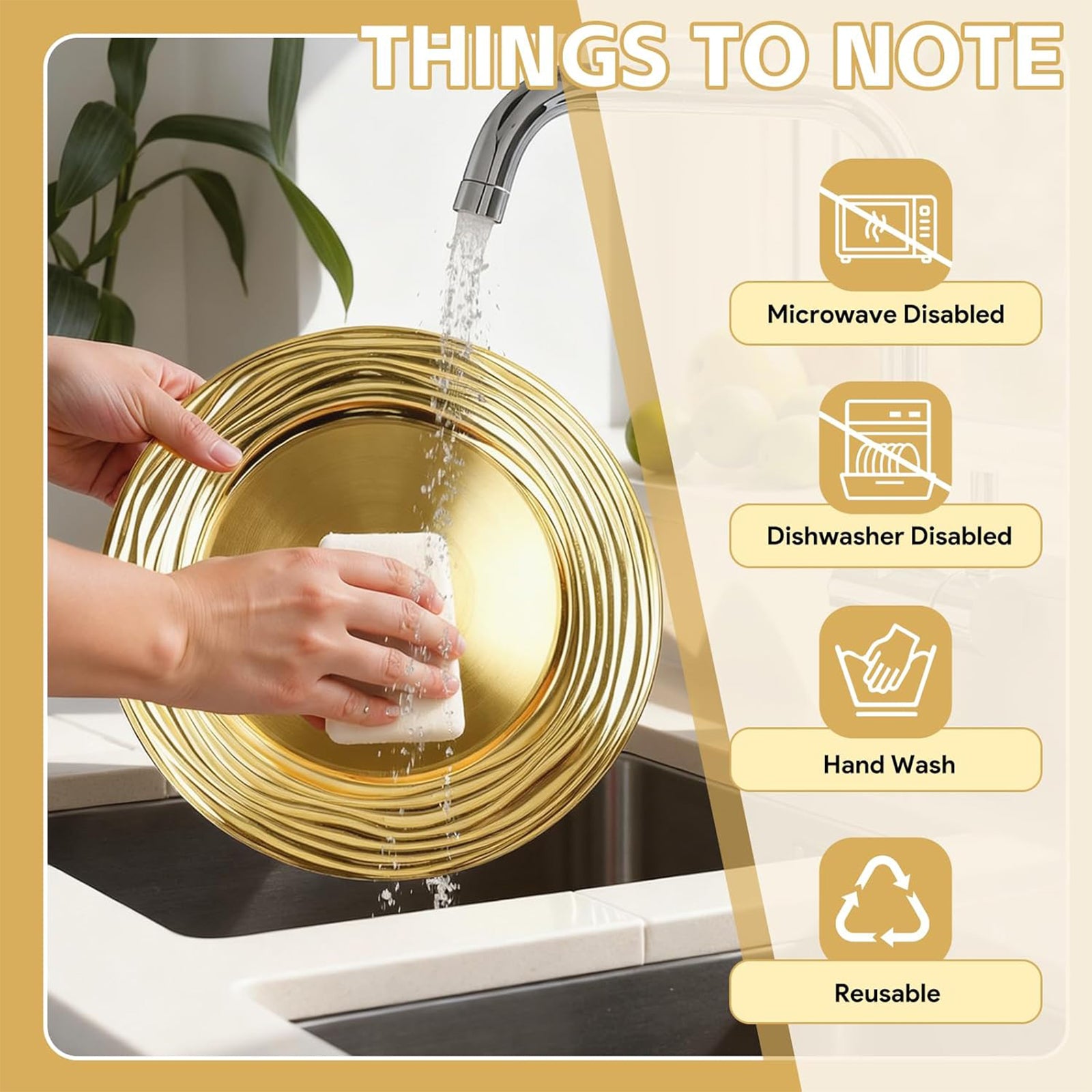 Maeklon 100 Pcs 13 Inch Charger Plates Bulk,Premium Round Gold Chargers for Dinner Plates, Plastic Dinner Gold Chargers for Table Setting Wedding Party Decoration