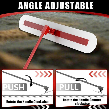 Maeklon 48''x12'' Concrete Bull Float Kit, Concrete Float with 4 Extendable Poles, Round End Stainless Steel Concrete Finishing Trowel for Plaster, Concrete Resurfacing, Custom Tiling Jobs