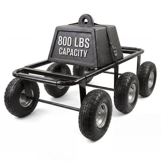 Maeklon 6 Wheel All Terrain Dolly, 800 Lbs Capacity Wheel Dolly, 36.6"×11.8" Heavy Duty Vehicle Dollies for Moving Cars, Trailers, SUV, Motorcycles and Boats