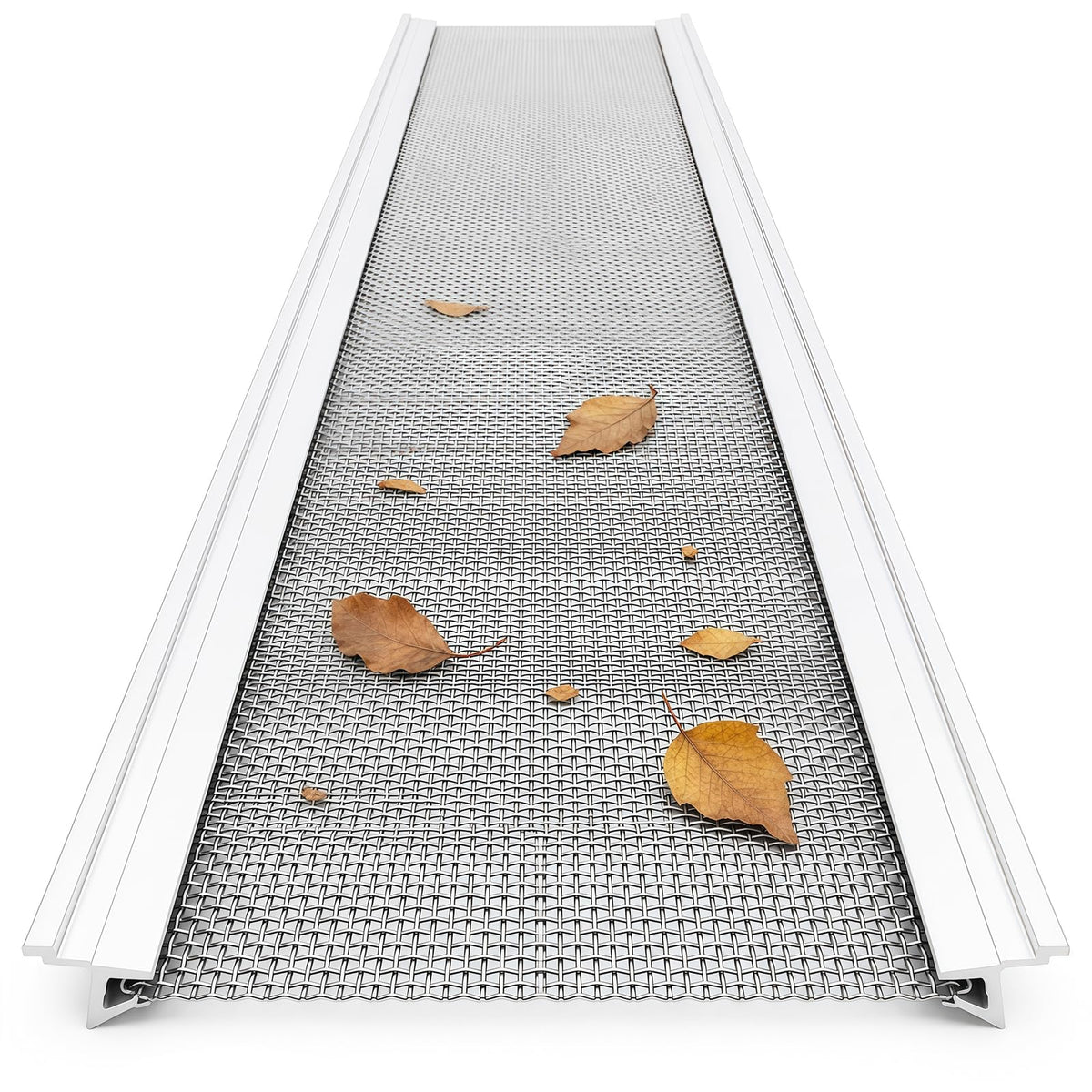 Maeklon 24 Pack Gutter Guard Kit, 5.79" x 48.43" Panels Micro Mesh Gutter Guard, Gutter Guard Kit with 0.6mm Micro Mesh and Aluminum Frame, Designed for Leaf Debris Control and Rainwater Flow for Home Use