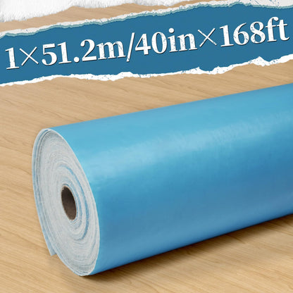 Maeklon 40" x 168' Temporary Floor Protection, 560 sq.ft Coverage, Easily Applied, Shields Hardwood, Tile & Hard Surfaces, Ideal for Renovation, Painting & Construction Projects, Blue.