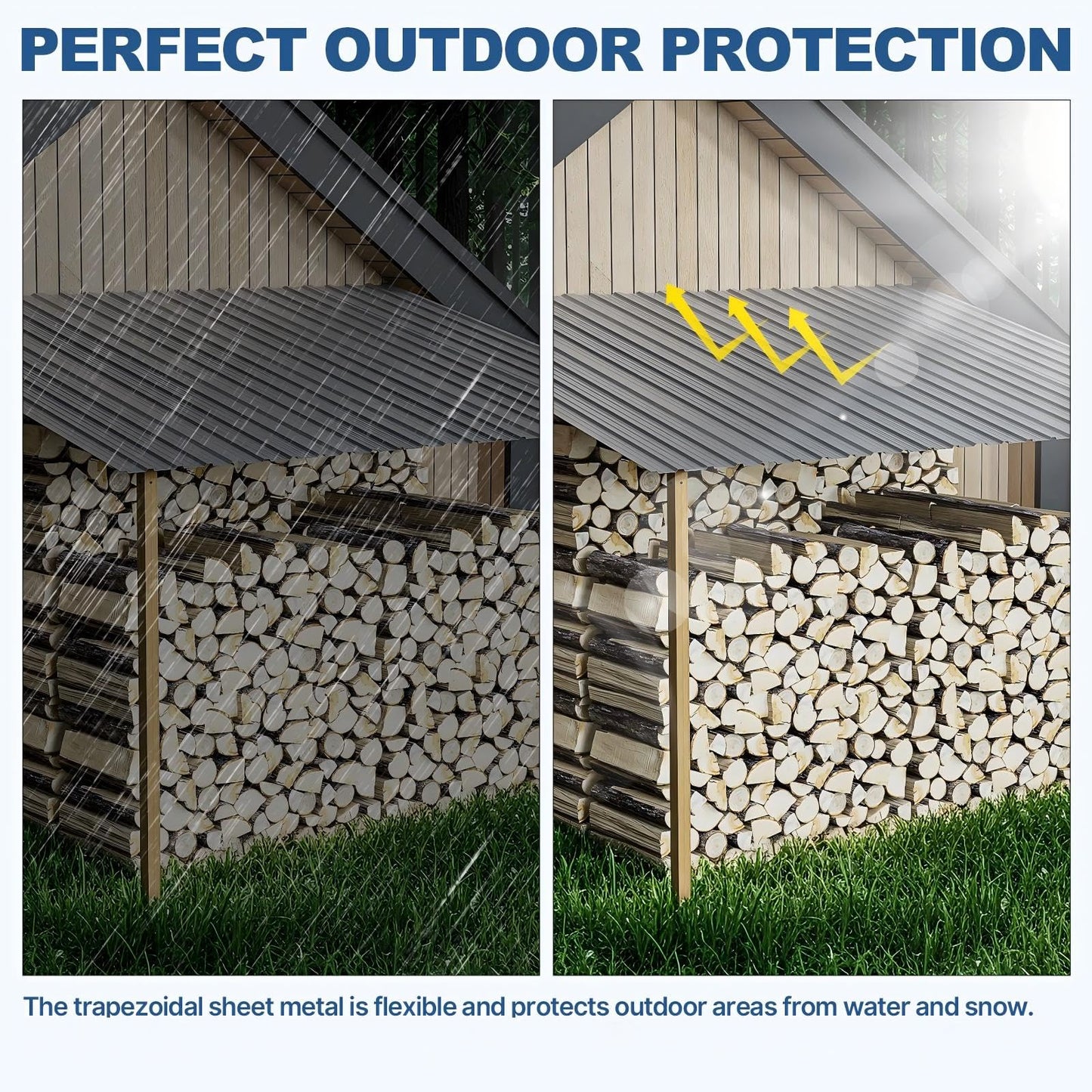 Maeklon 25PCS Metal Roof Panels, 17.7"×61" 193 ft² Corrugated Roofing Panels, 5.1Ft Galvanized Metal Siding Panels with 250 Screws and Glove, for Garages, Sheds, Stables, Carport, Grey