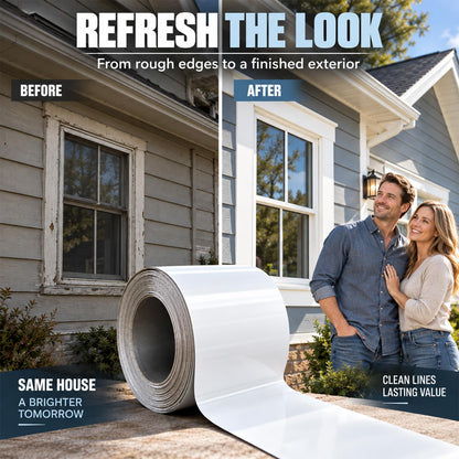 Maeklon 24 in x 50 ft Aluminum Trim Coil Roll White Smooth Sheet, 0.016 Inch Aluminum Coil Roll with Smooth White Finish for Window, Door, Roof Eave and Exterior Trim Projects