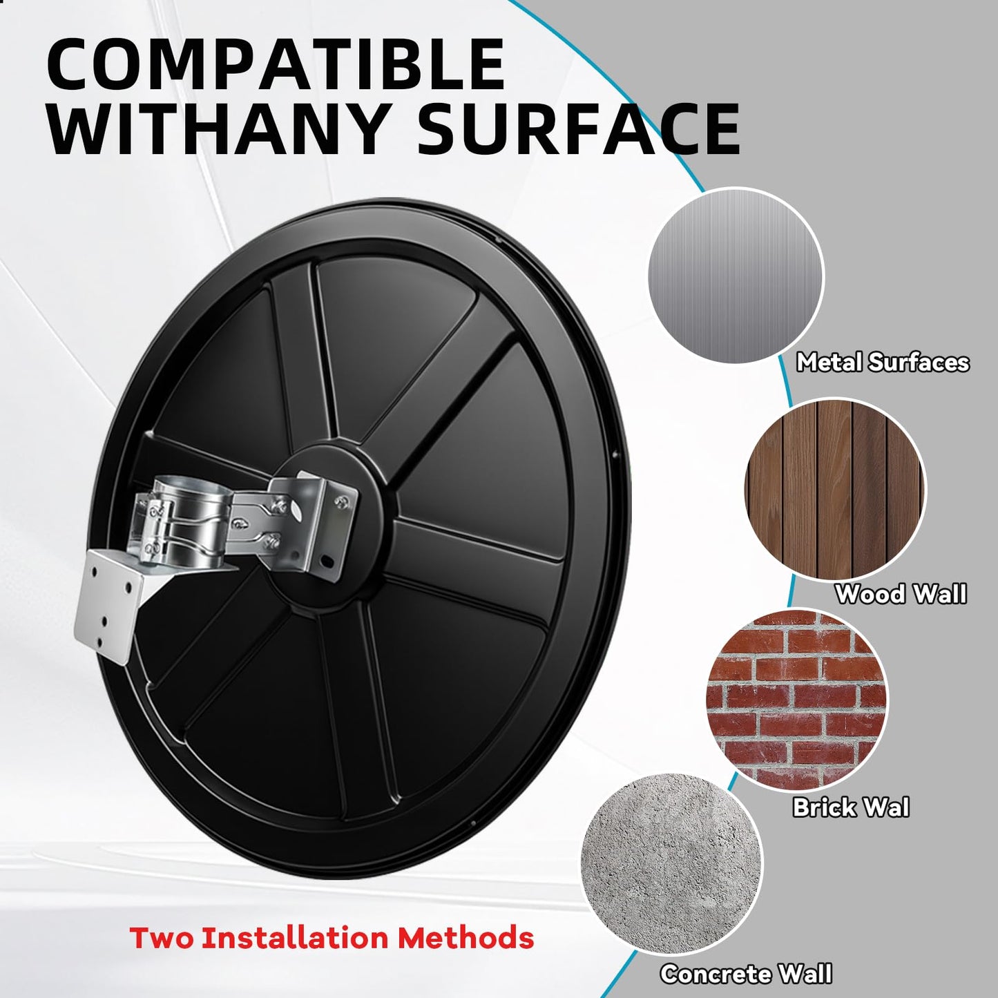 Maeklon 2 PCS 30" Convex Traffic Mirror, Curved Safety Traffic Road Driveway Mirror for Outdoor and Indoor, Driveway Security Mirrors for Garage, Retail Stores, Warehouses
