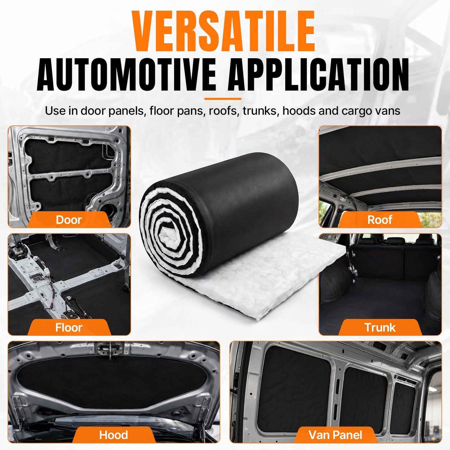 Maeklon Automotive Insulation Roll, 1.65 Inch Thick Van Camper Sound Insulation | 5 x 30 FT Thermal Insulation Roll for RV, Camper Van and Vehicle Heat Reduction with Acoustic Sound Insulation Material