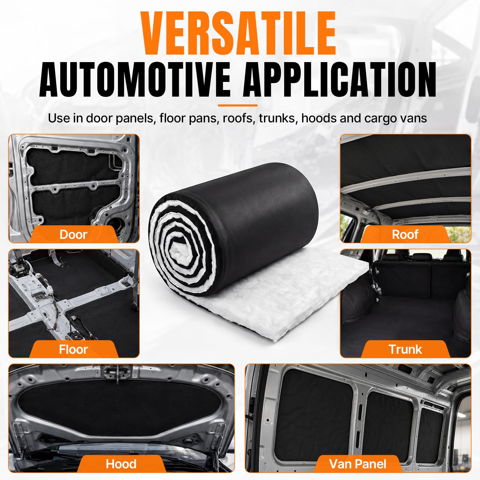 Maeklon Automotive Insulation Roll, 1.65 Inch Thick Van Camper Sound Insulation | 5 x 30 FT Thermal Insulation Roll for RV, Camper Van and Vehicle Heat Reduction with Acoustic Sound Insulation Material