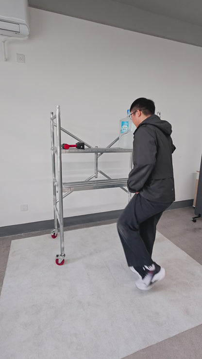 Maeklon Rolling Scaffolding Work Platform, Portable Scaffolding Platform with Locking Wheels, Multipurpose Mobile Scaffolding, 500-Pound-Capacity with Foldable Design(24 "x46" x65")