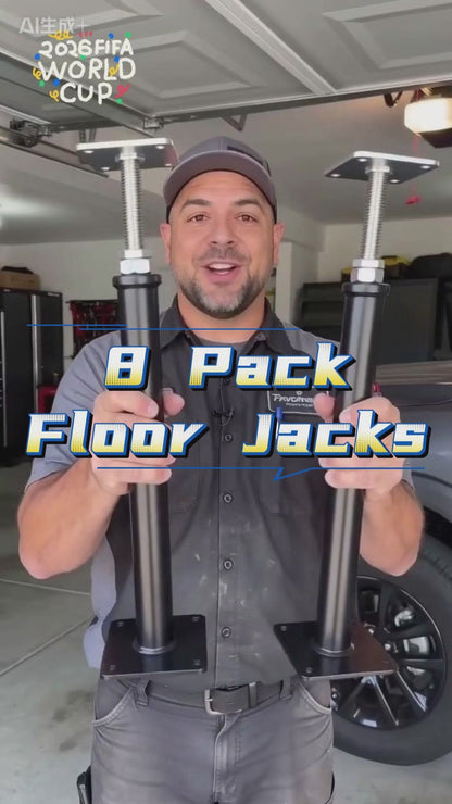 Maeklon 8 Pack Adjustable House Floor Jacks, Post Floor Jack for Leveling, 16.5-20.5 Inch Height Range, Screw Jacks for Basement, Porches, Roof Beams and Decks, 6,600 Lbs Capacity
