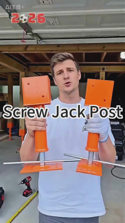 Maeklon 4 Pack Screw Jack Post, 4" x 4" Adjustable Shore Jack, 24000 Lbs Max Load Capacity, Adjustable House Floor Jacks for Leveling